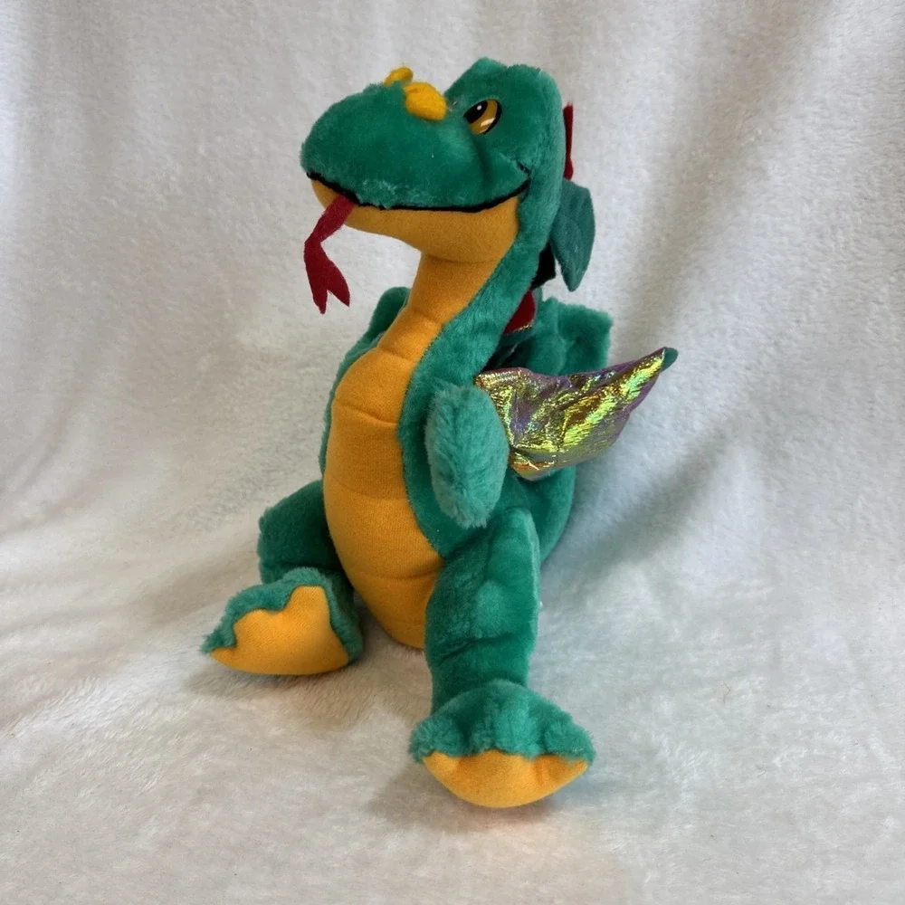 Ace Novelty Green Dragon Plush Shimmer Wings Stuffed Animal 11 Inch